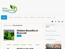 Tablet Screenshot of homeremedieslog.com